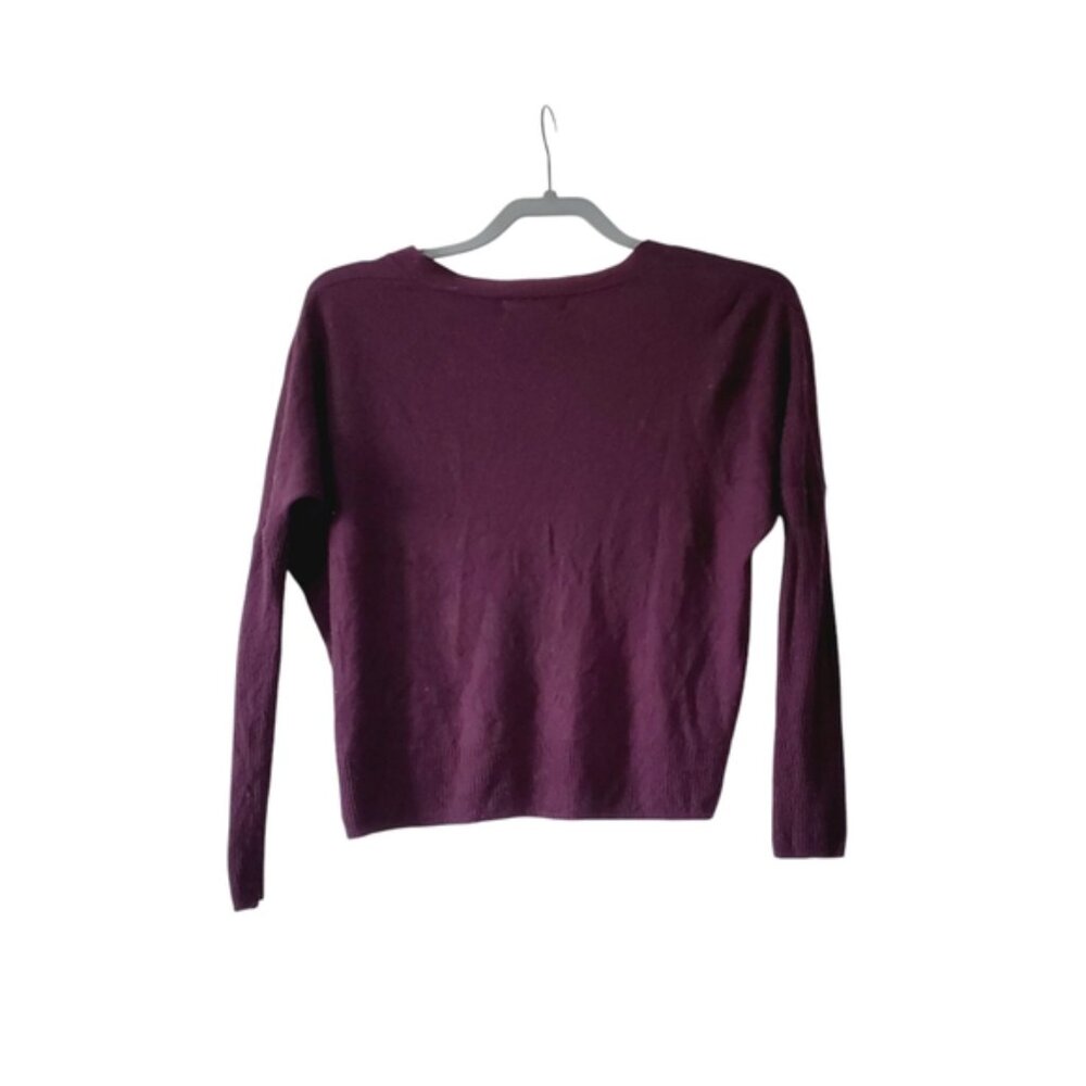Aritzia Community Bamboo Cashmere V-Neck Boxy Crop Sweater S - Picture 2 of 8